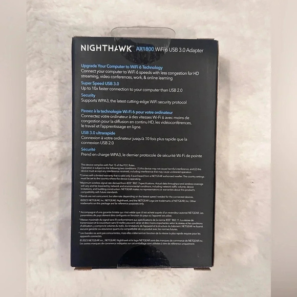 NETGEAR Nighthawk WiFi 6 USB 3.0 Adapter (A7500) AX1800 Dual-Band Wirele - Picture 2 of 7